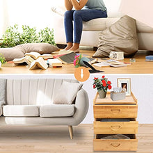 Comodino Bamboo, Comodino Comodino con 3 Cassetti per Soggiorno Cameretta 36 X 31 X 40 Cm