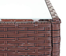 Mendler Salottino da Esterno Giardino HWC-D82 polyrattan Marrone con Cuscini Avorio