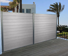 Montante pilastro per frangivento Modello Sarthe Alluminio Premium 186cm Grigio