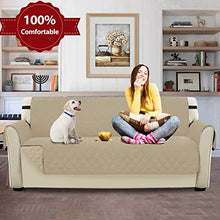 PETCUTE Copripoltrona per Divano Trapuntato Luxury Protegge da Animali Extra Morbido Beige 3 Plazas
