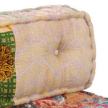 vidaXL Pouf per Divani Pallet per Sedile e Schienale Cuscino Arredo Casa Interni Esterni con Imbottitura Multicolore in Tessuto Patchwork in Cotone