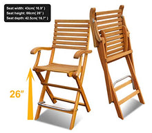 Poltrona da bar Casino Bar Chair, Teak Dorato