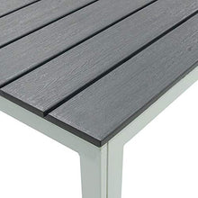 Set Tavolo e 6 Sedie da Giardino in Acciaio Altair Bianco e Grigio Antracite