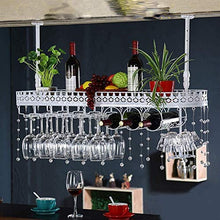 Leifeng Tower Classico Wine Rack Altezza Regolabile a soffitto attaccatura del Supporto di Wine Glass Metallo Ferro Wine Glass Rack Calice Calici Rack (Color : White)
