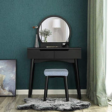 zhangfengjiao Toilette in Legno Massello in Stile Europeo, Toletta con Sedia, Cassetto E Specchio, Adatta per Camera da Letto, Bagno