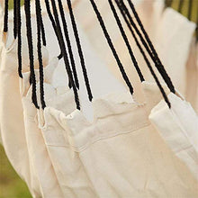 Sedia a hammock Swing con kit hardware, canvas di custodia in custodia a ramme d'attaccatura, comprendente due cuscini di seduta morbida, per camera da letto interni all'aperto, peso massimo 263 libbr