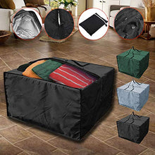 Keebgyy - Cuscino per sedia da esterni, con cerniera e maniglie, impermeabile, colore: Nero