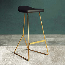 LJKD - Sgabello da bar in pelle PU, imbottito, comodo telaio in acciaio, per sala da pranzo, bancone e cucina, colore: nero, 75 cm