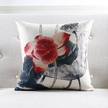 MEILING Stile Classico Cinese Lotus Divano Cuscino Cotone Spesso e Supporto Lino Foglio del Loto Cuscini Decorativi Cuscino Lombare (Dimensioni : 45 Cm)