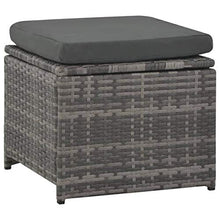 SKM Set Divani da Giardino 6 pz con Cuscini in Polyrattan Grigio (51.3kg)