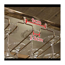 MFLASMF Hanging Bar Wine Rack, Upside Down Household Wine Rack,Creative Stainless Steel Wine Rack, Decoration, Simple European Goblet Rack (Size : 80 * 35cm)