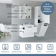 Planetmöbel Set completo di mobili da bagno con lavabo e armadietto a specchio