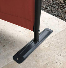 QUICK STAR Paravento da Giardino 170 x 165 cm 3 parti pieghevole Divisorio in Tessuto Protezione della Privacy Rosso-Arancio