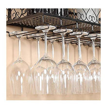 MFLASMF Wrought Iron on-Wall Wine Glass Rack, Wall-Mounted Wine Rack, Bar Restaurant Wine Glass Rack, Upside Down stemware Rack (Color : Brown, Size : 60 * 25cm)