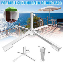 Lanceasy - Supporto per ombrellone da balcone, pieghevole, per patio, con supporto a croce, per esterni, stabile e antiscivolo