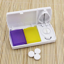 HEALLILY Taglierina per Tablet con Sdoppiatore per Pillola con Contenitore per Pillole per Il Taglio di Piccole O Grandi Pillole Bianche