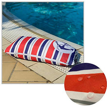 Homelevel Cuscino da spiaggia, 55 cm x 30 cm, con cordoncino, imbottito, per lettino da viaggio, spiaggia, piscina, spiaggia, giardino, da viaggio