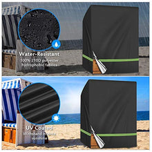DEARLIVES Telo protettivo per poltrona da spiaggia, versione 2021, copertura per poltrona da spiaggia, 135 x 105 x 170/140 cm
