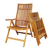 INTERBUILD REAL WOOD Sedia a Sdraio 5 Posizioni Stockholm
