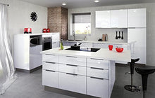 Berlenus CT4BB Giù Kitchen Cabinet con 3 cassetti Bianco Laccato 40 x 52 x 83 cm