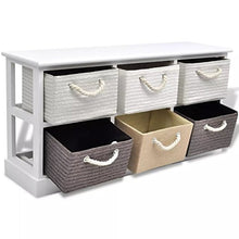 Tidyard Mobile Contenitore con 6 Cassetti in Legno
