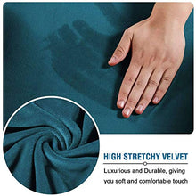 JHLD Velluto Copridivano 4 Pezzo Elasticizzato Fodera per Divano Morbido Sofa Cover Divano Protector Slipcovers Lavabile in Lavatrice per 3 Divano Cuscino-Blu B-3-posti