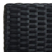 FAMIROSA Set Divani da Giardino 4 pz con Cuscini in Polyrattan Nero