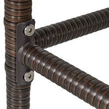Outsunny Set 5 Pezzi Tavolino con 4 Sedie da Giardino Alte in Rattan Sintetico con Secchiello per Ghiaccio, Marrone