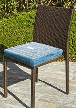 Leyendas - Cuscino Imbottito per Sedia, 40 x 40 x 8 cm, per Interni ed Esterni, 100% Cotone, Adatto Anche per Pavimento Righe/Blu