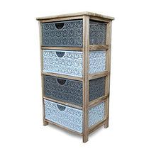 Il Gruppone Mobiletto multiuso per bagno, camera da letto e ingresso misura 43x32x76 cm con 4 cassetti mod Martin