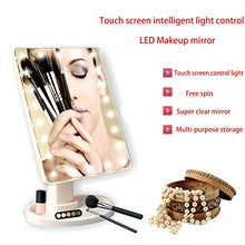 YO-HAPPY Staffa di Supporto, 16/22 LED Touchscreen Oscuramento LED Specchio per Trucco Specchio cosmetico con Rotazione a 360 °