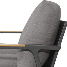 Gartentraum Divano da Esterno a 2 posti in Alluminio Grigio con Cuscino - Sofa Briun