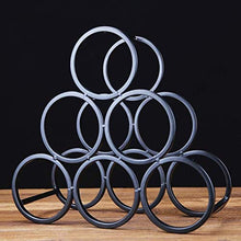 WEI-LUONG Wine Rack, 3 Strati impilabile Wine Rack - Classic Wine Rack - Adatto for Bar, armadi, dispensa, ECC - 6 Bottiglie, Metal Wine Rack