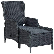 vidaXL Set Divani da Giardino 3 pz con Cuscini Polyrattan Grigio Scuro
