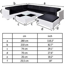 vidaXL Divano da Giardino 24 pz in Polyrattan Esterni Bianco Sofa con Cuscini