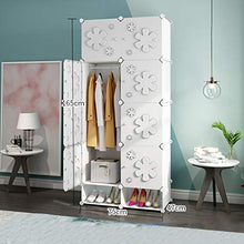 Armadietto per appendere vestiti combinati, per risparmiare spazio, ideale per riporre oggetti a cubo, armadio Rollsnownow (dimensioni: 75 x 165 x 47 cm)