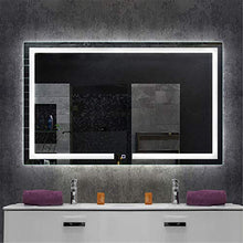 HL Specchio da bagno illuminato intelligente LED deappannamento interruttore touch 60 * 80cm-Bianco