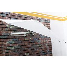 WGE Ombrelloni da Giardino Ombrellone a Parete, Ombrellone Alluminio & Panno di Poliestere, Telescopico, Ombrello da Esterno per Cortile Giardino, Bianca (Size : 2.2m/7.2ft)