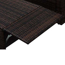 Chloe Rossetti - Set di divani da giardino in polyrattan, 7 pezzi, colore: marrone, spessore: 5,1 cm