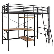 BIGTO - Struttura per letto a castello con struttura in metallo, per camera da letto, colore: grigio, 90 x 200 cm