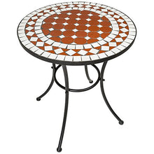 TecTake Set arredo Giardino Mosaico Tavolo e sedie in Ferro con Terracotta Ceramica
