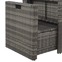 SKM Set Divani da Giardino 6 pz con Cuscini in Polyrattan Grigio (51.3kg)