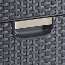 Curver 206313 Style - Cassettiera in polipropilene, aspetto in vimini, 3 x 14 L