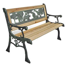 GOTOTOP - Panca da giardino in legno per bambini, sedia da esterno, seduta per bambini, 84 x 37 x 50 cm