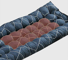 BoruisX Cuscino Lungo per Panca con Lacci di Fissaggio, Cuscino per Panca da 2 a 3 posti, spazioso Comodo e Spesso, per Giardino e Interni (Stile 3,48 * 120 CM)