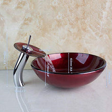 Jgophu - Rubinetto in vetro di buona qualità, per bagno, immobiliare, bagno, nave con scolapiatti, set lavabo e drenaggio