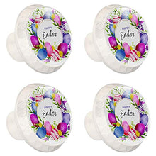 Set di 4 pomelli in cristallo per armadietti e cassetti, con design multiplo per cassettiere, armadi, comodini, libreria, ghirlanda di Pasqua
