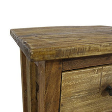 Kshzmoto Comodo Comodino Fatto a Mano, Comodino in Legno massello in Stile Vintage 48 x 35 x 64 cm-con 2 cassetti