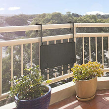 Relaxdays Tavolino Pieghevole da Balcone, Tavolo da Appendere Ringhiera, Altezza Regolabile, LxP: 59,5 x 36 cm, Marrone