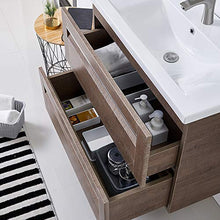 ATUM HOME - Mobiletto da parete con lavabo, guardaroba, con 2 cassetti, grande, 800 mm